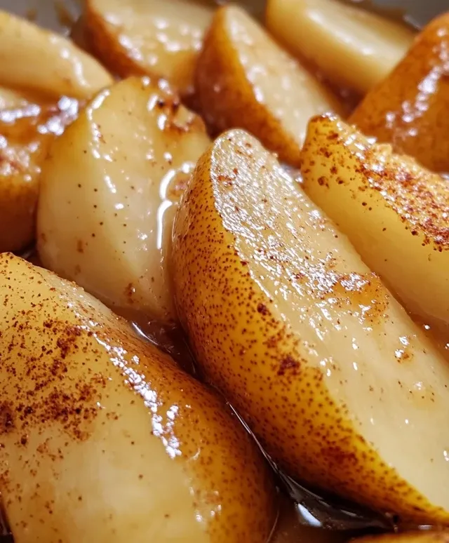 Poires Caramélisées avec une Touche Noisette