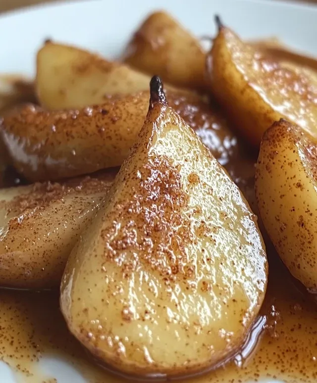 Poires Caramélisées avec une Touche Noisette