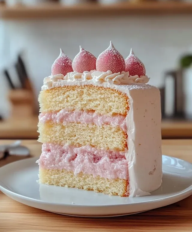 Gâteau Nuage Rose & Litchi – Léger et Délicat 🌹🍰