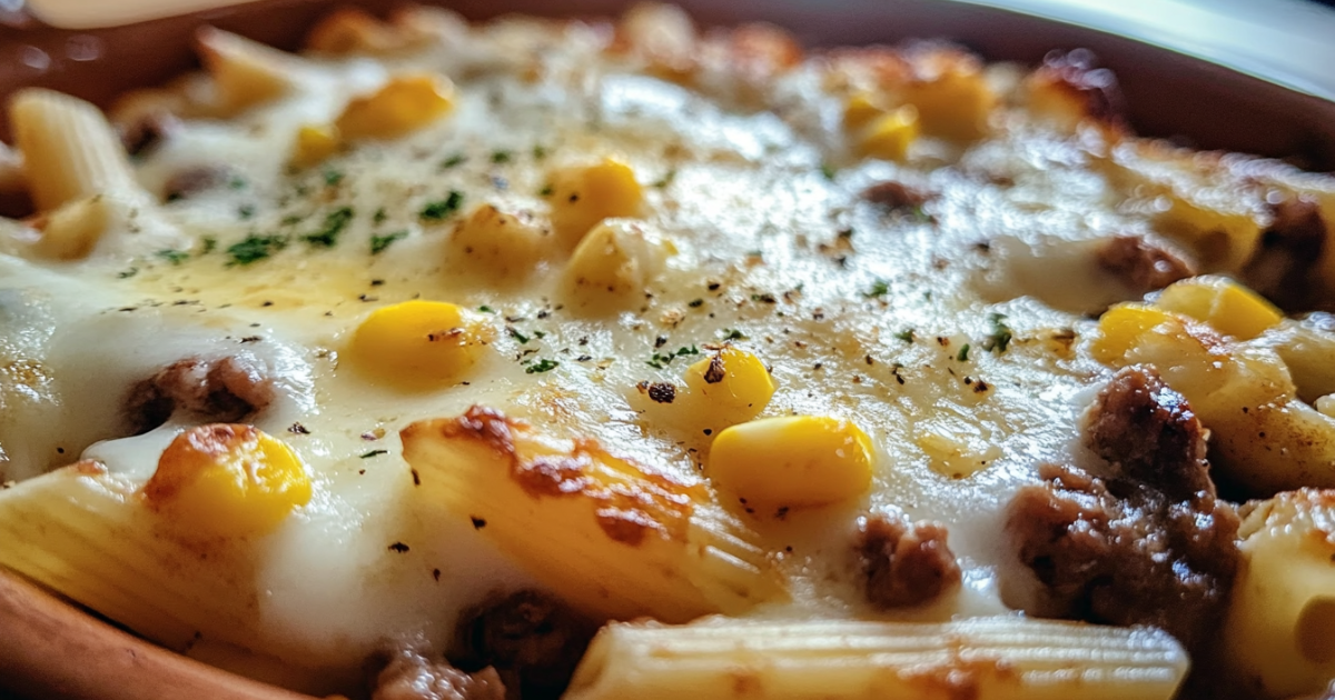 Pâtes au bœuf maïs et cheddar ranch