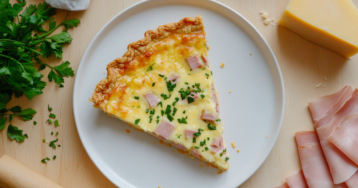 Tarte rapide au jambon et gruyère