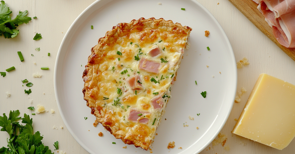 Tarte rapide au jambon et gruyère