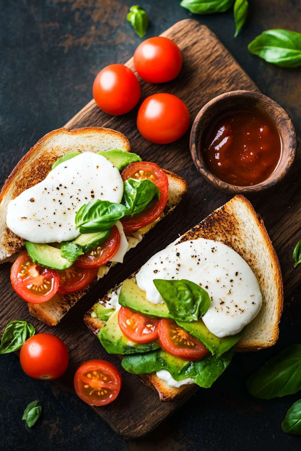 Sandwich grilled cheese avocat mozzarella tomate