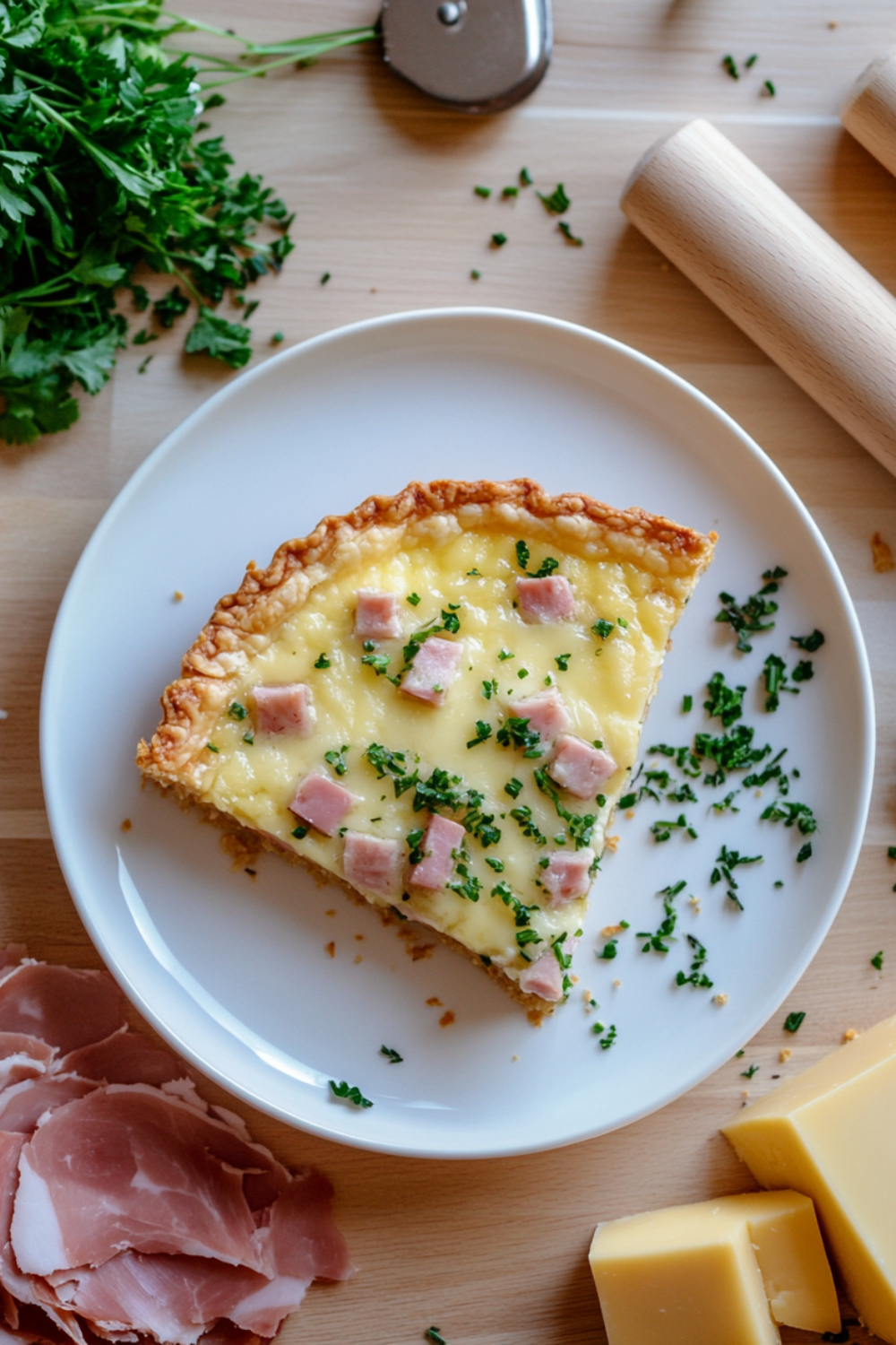 Tarte rapide au jambon et gruyère