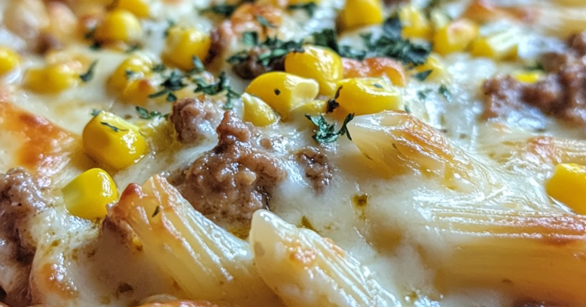 Pâtes au bœuf maïs et cheddar ranch