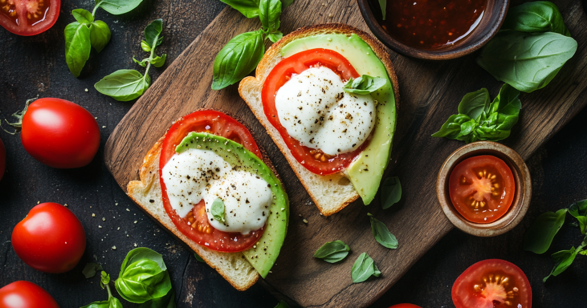 Sandwich grilled cheese avocat mozzarella tomate