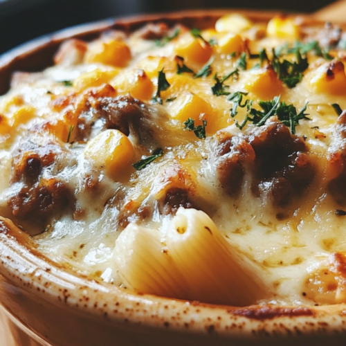 Pâtes au bœuf maïs et cheddar ranch