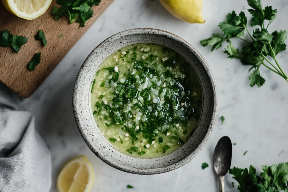sauce de poisson aux herbes