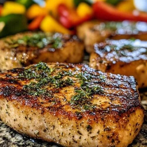Préparation du mélange d’herbes pour côtelettes de porc