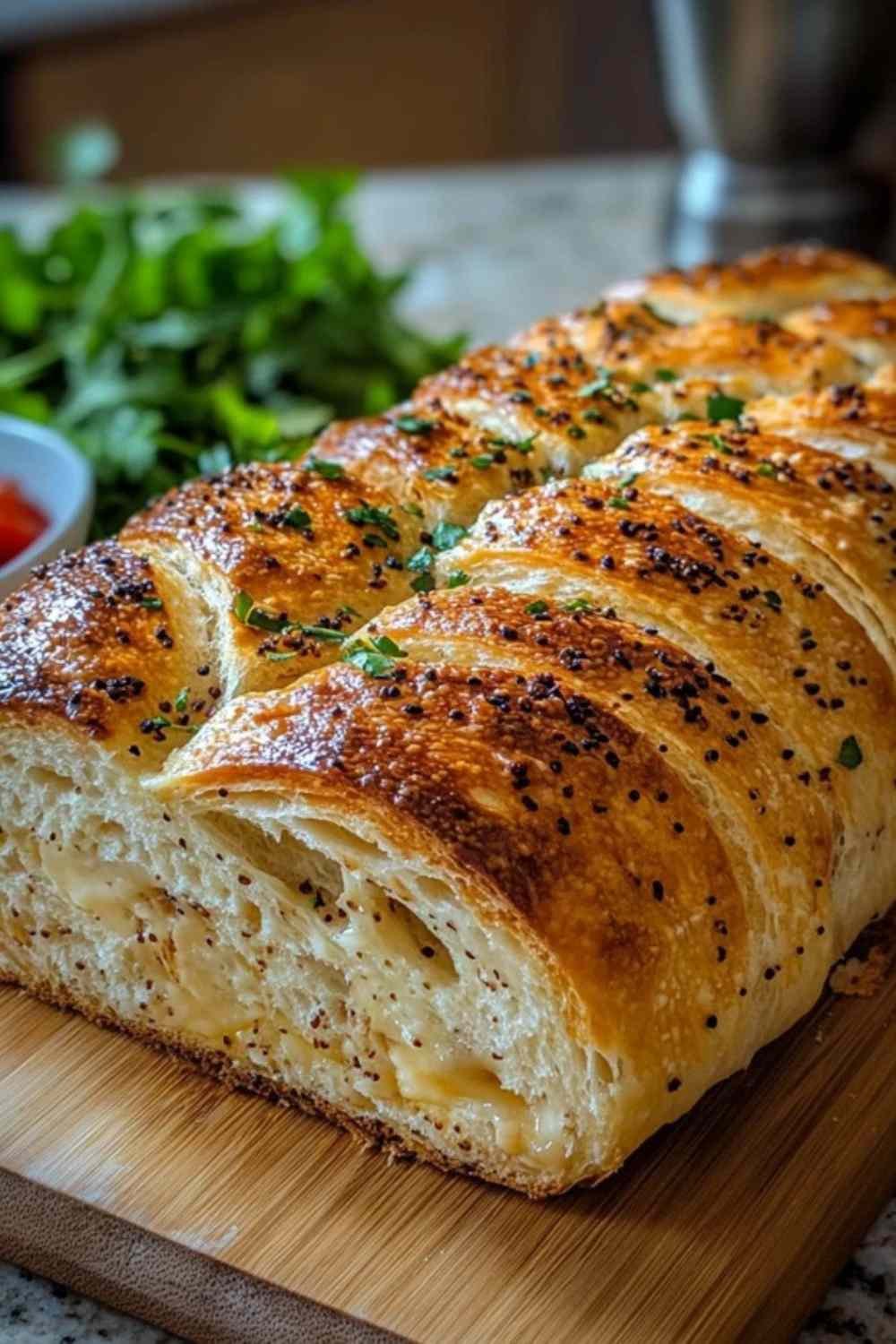 Pain au thon de grand-mère fraîchement sorti du four