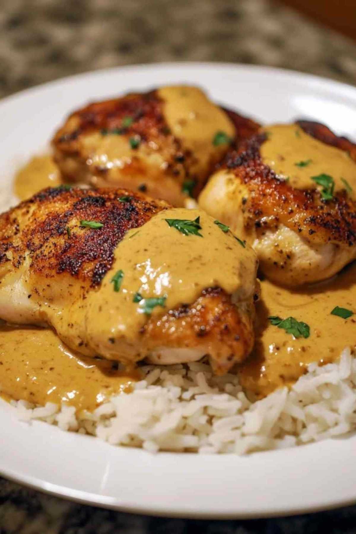 Préparation de la sauce crémeuse pour le poulet
