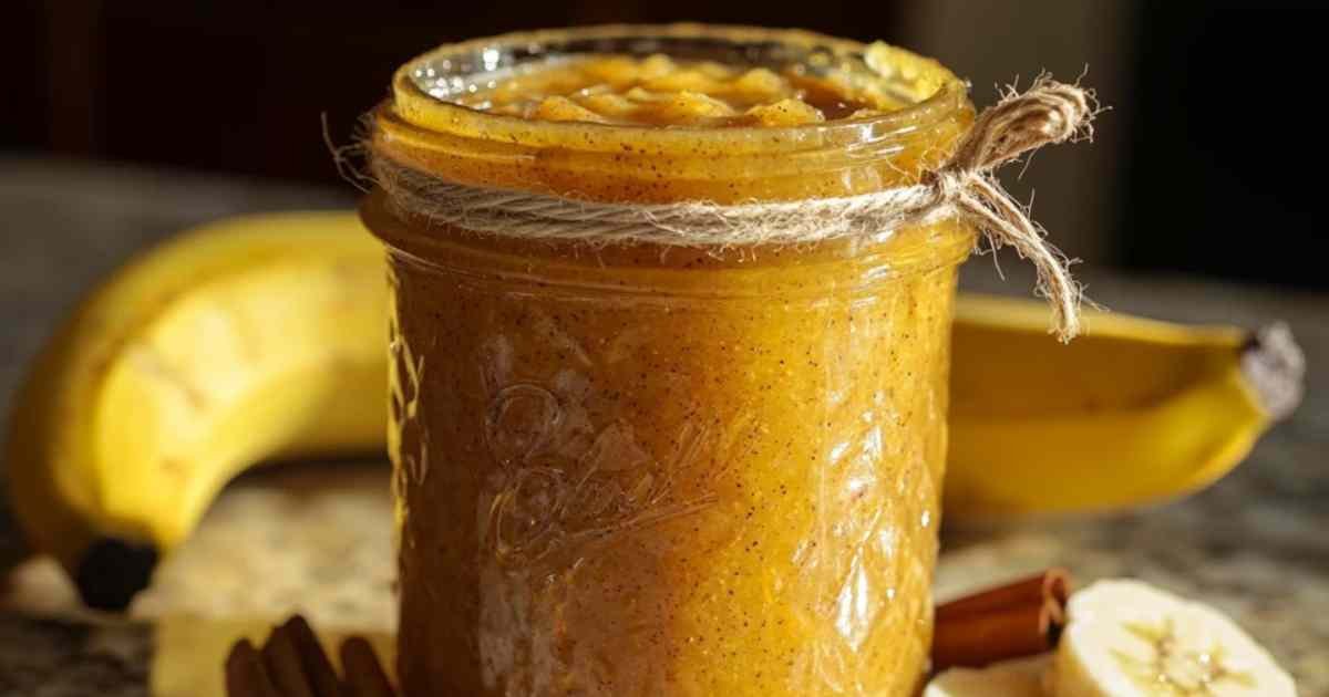Confiture de Singe Ivre dans un pot en verre avec une cuillère