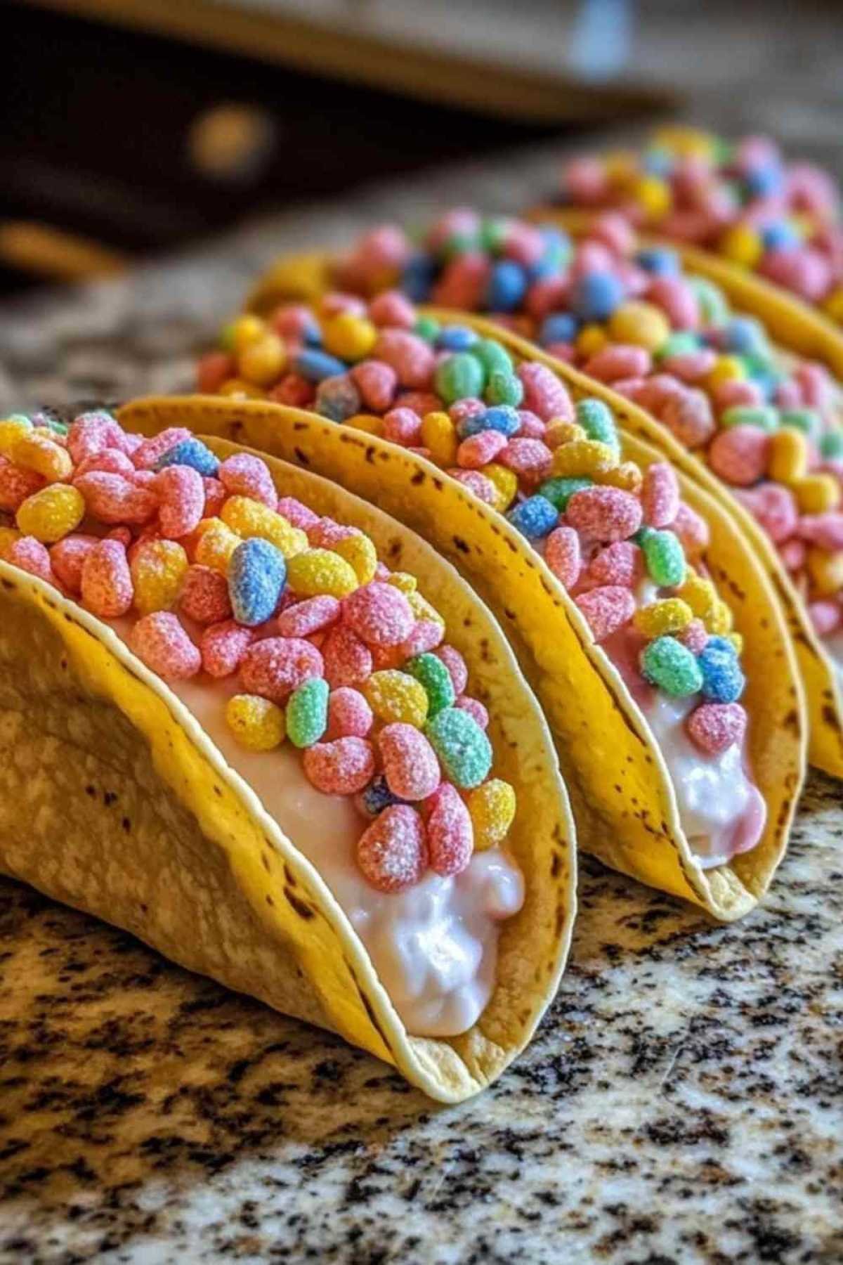 Tortillas saupoudrées de sucre et cannelle prêtes à être pliées
