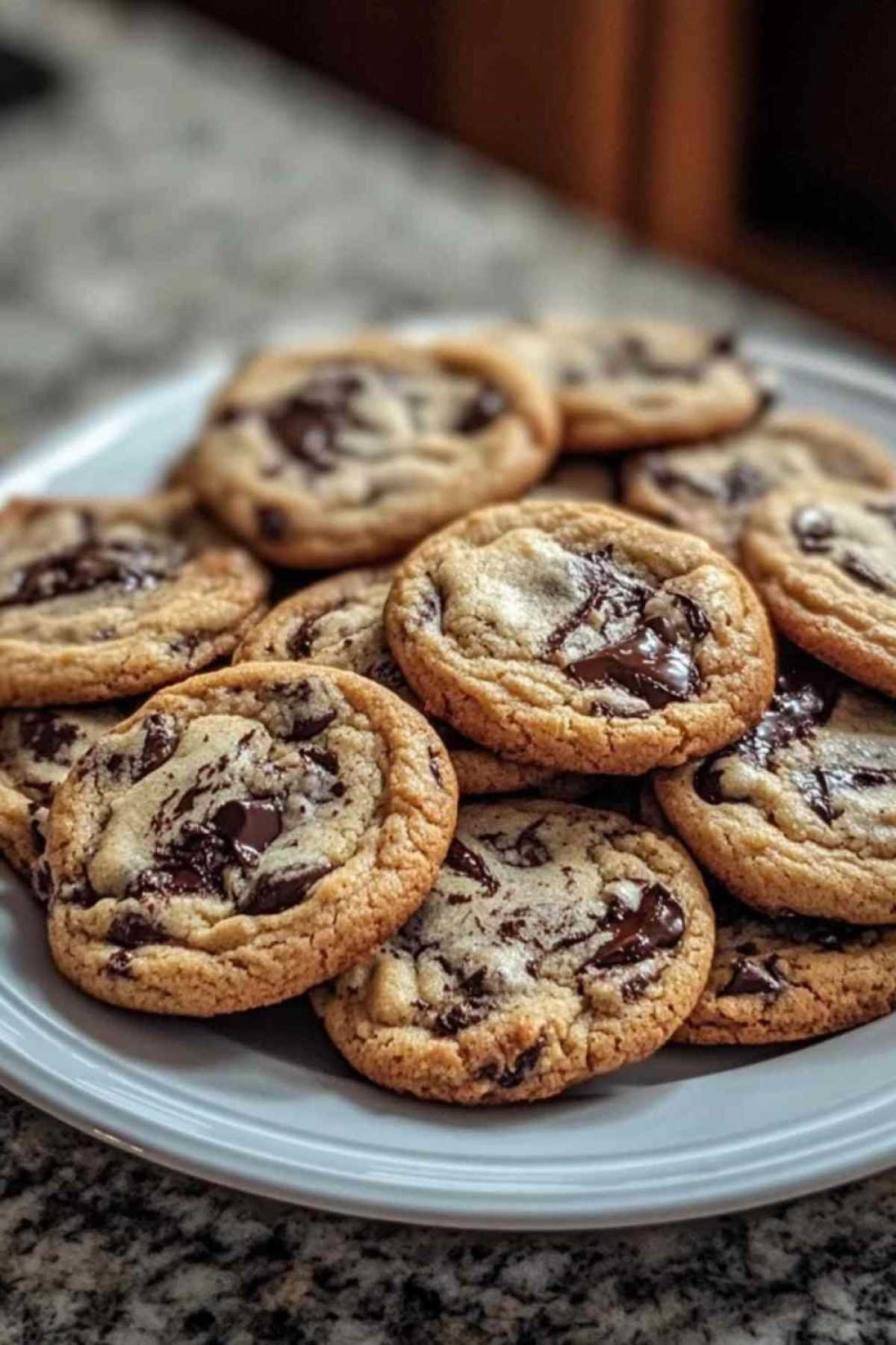 Cookie au mélange à brownie brisé en deux montrant l’intérieur fondant