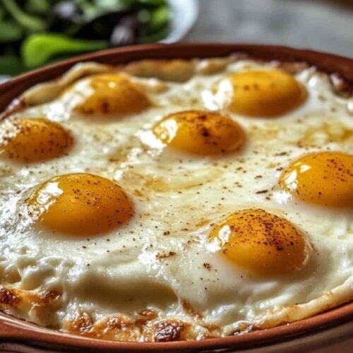 Gratin d’œufs durs à la béchamel doré et fumant