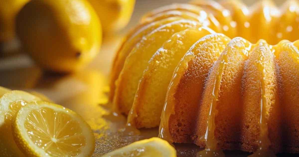Gâteau au citron moelleux avec glaçage brillant