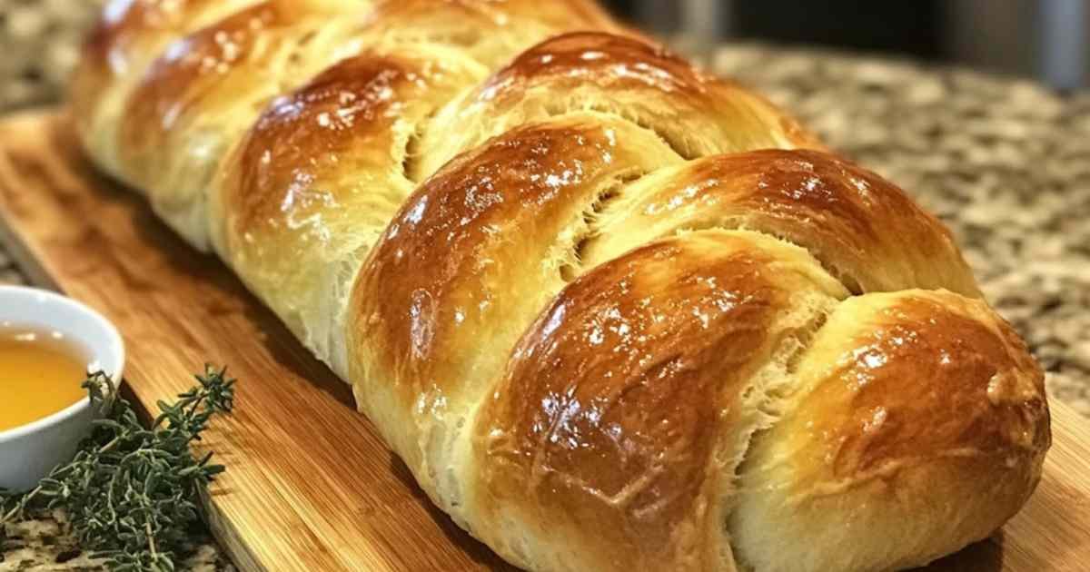 Pain de Pâques Italien tressé fraîchement sorti du four