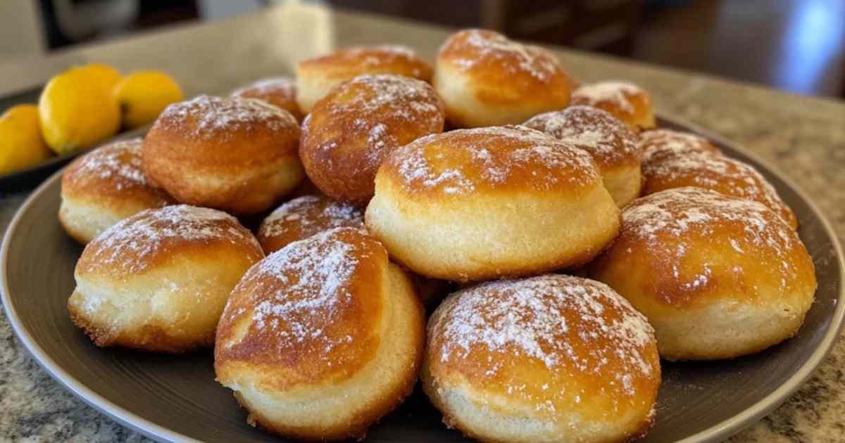 Beignets dorés cuisants dans l’huile chaude