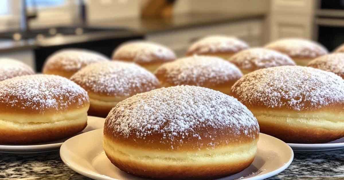 Bomba di Napoli traditionnels saupoudrés de sucre