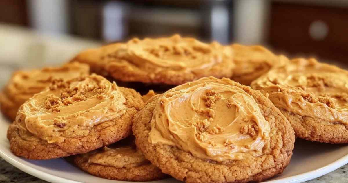 Cookies aux carottes avec glaçage au beurre noisette sur une grille