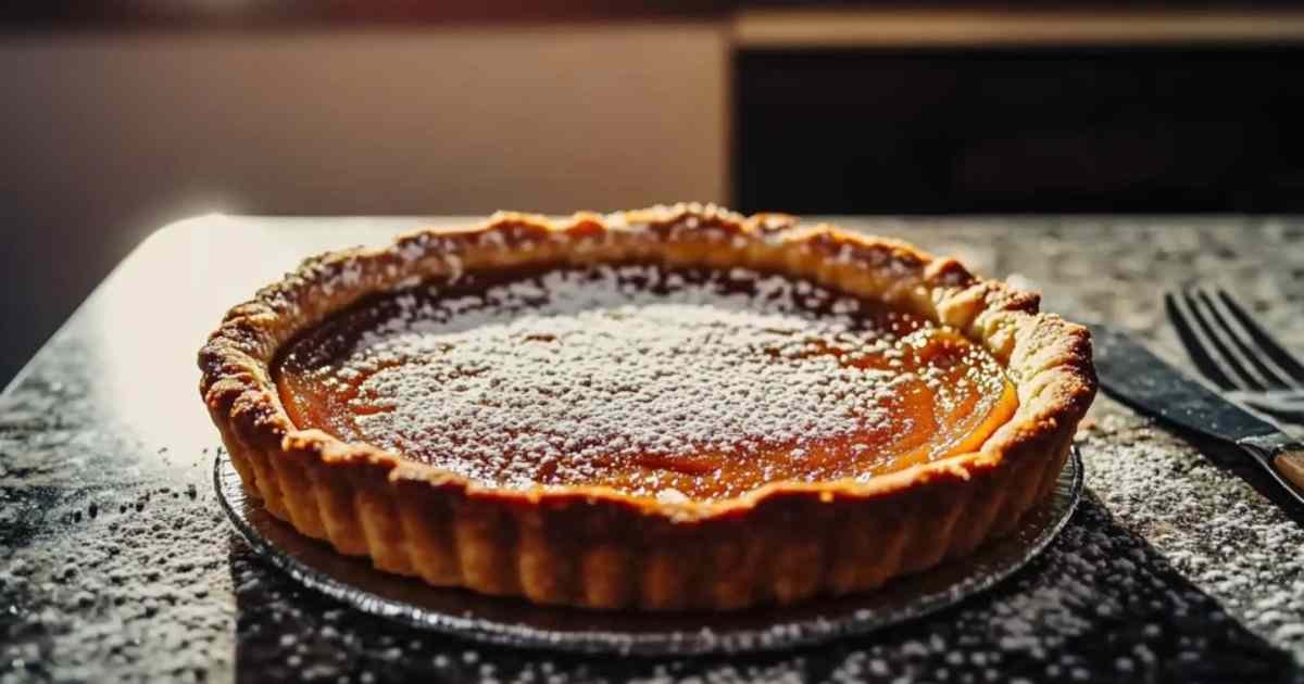 Part de tarte au sucre chti avec sa texture fondante