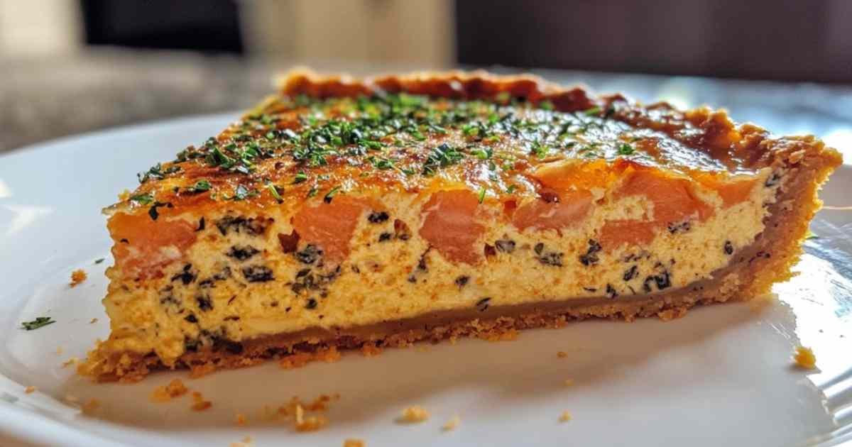 Quiche au saumon fumé et Boursin