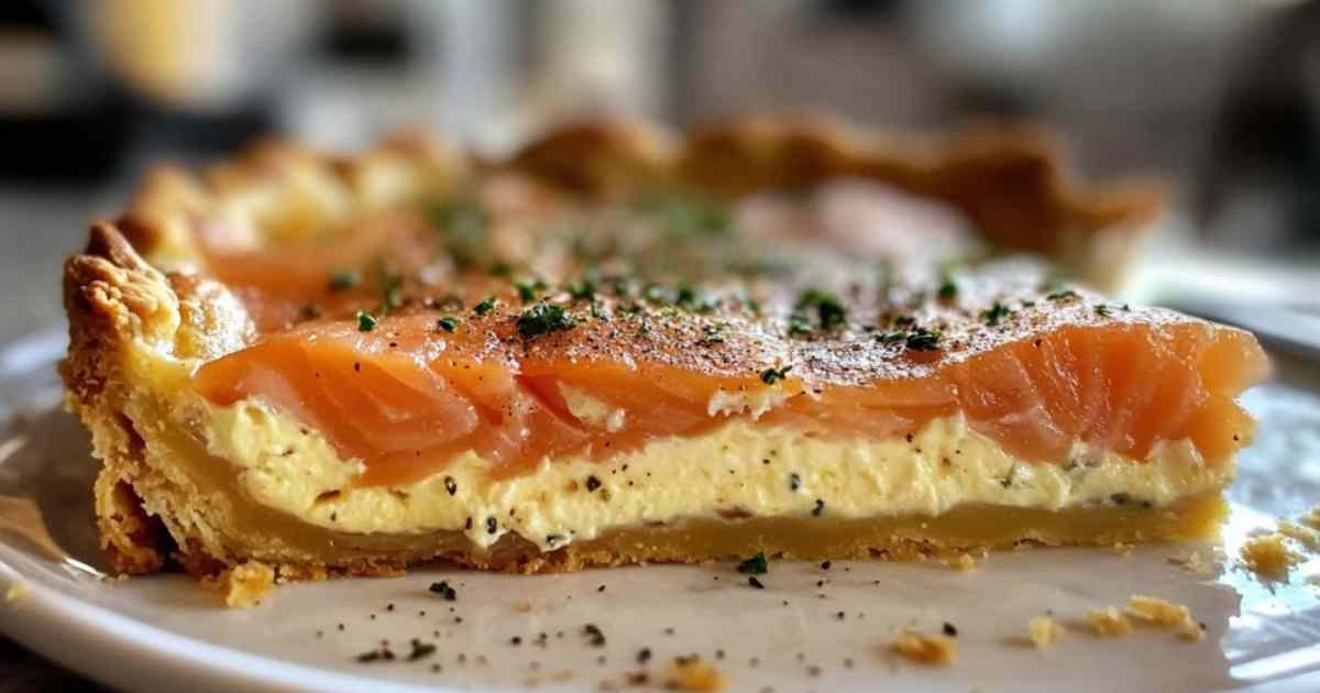 Quiche au saumon fumé et Boursin