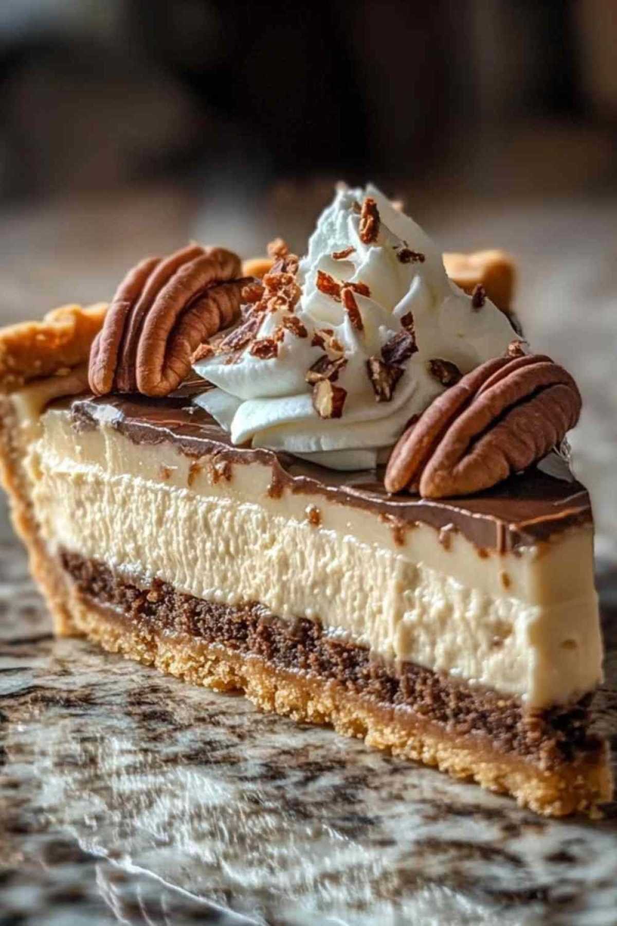 Part de tarte à la noix de coco servie avec crème fouettée