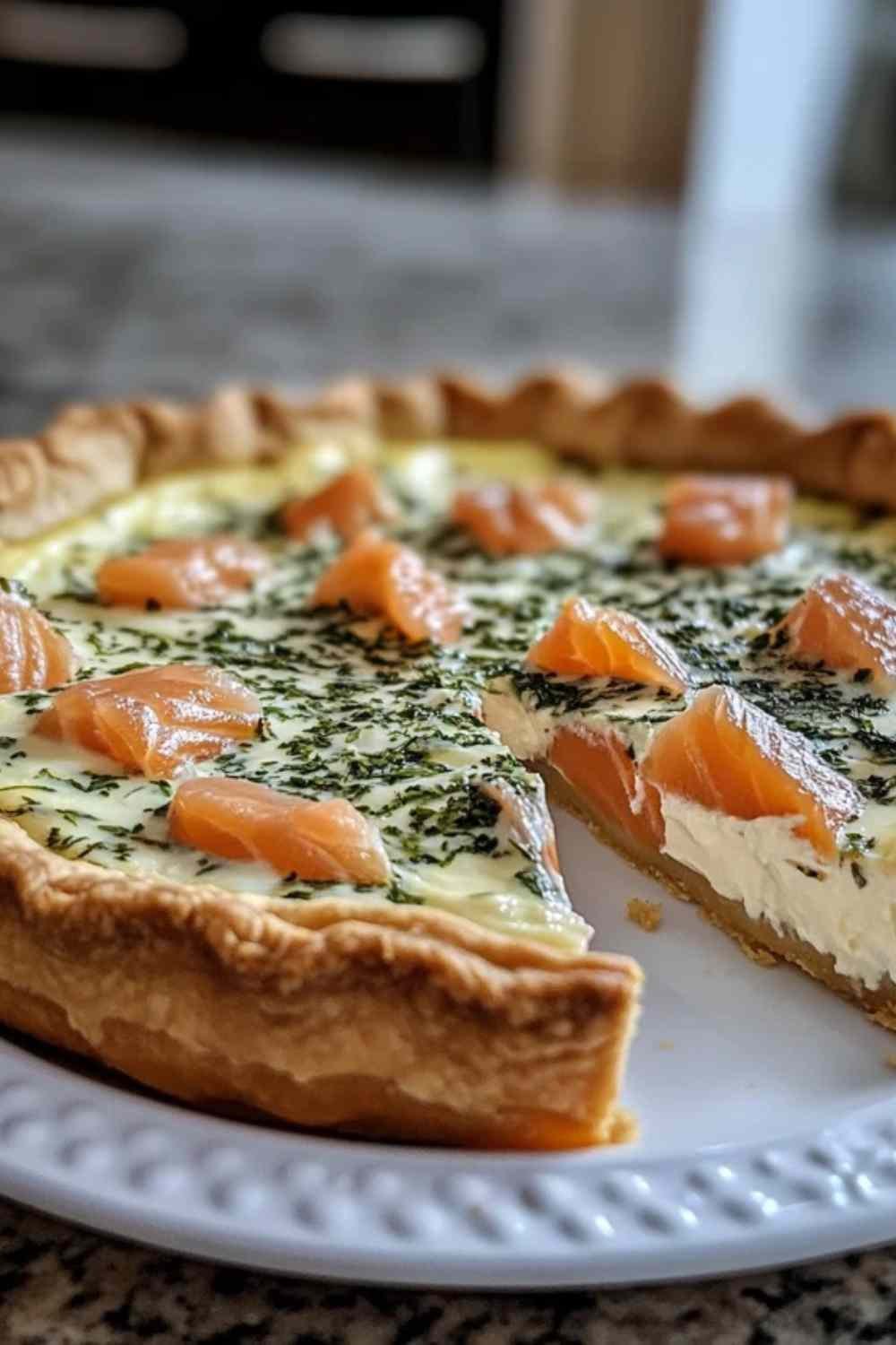 Quiche au saumon fumé et Boursin