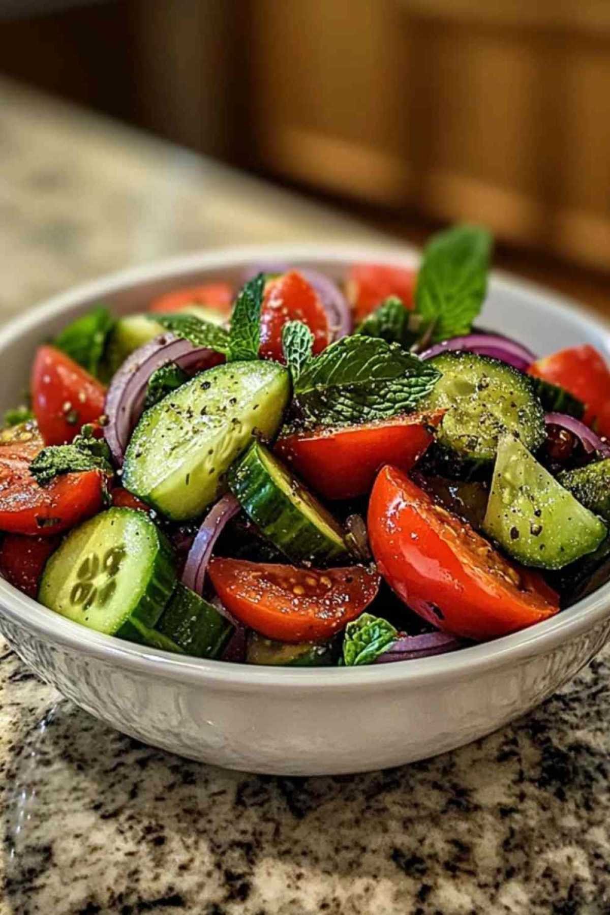 Ingrédients frais pour salade de concombre détox