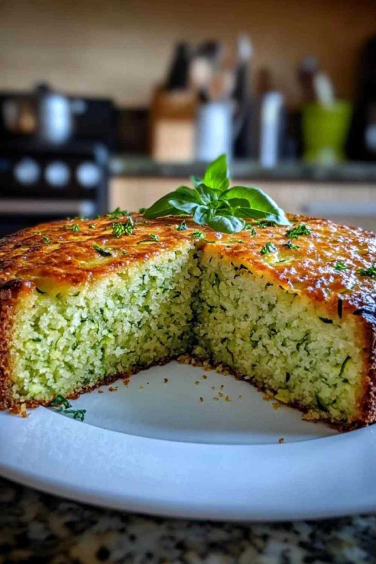 Préparation de la pâte du gâteau aux courgettes et parmesan