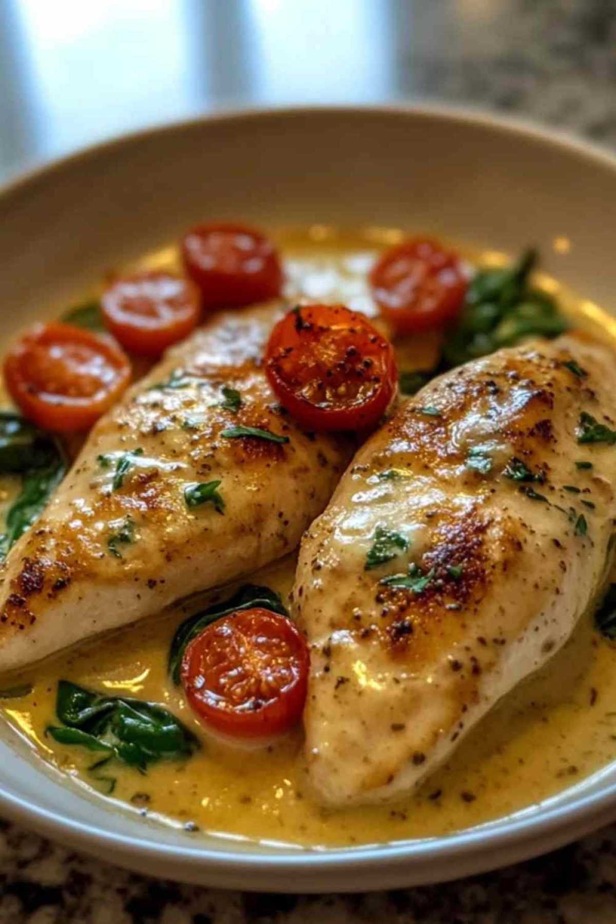 Préparation de la sauce crémeuse pour le poulet à la toscane