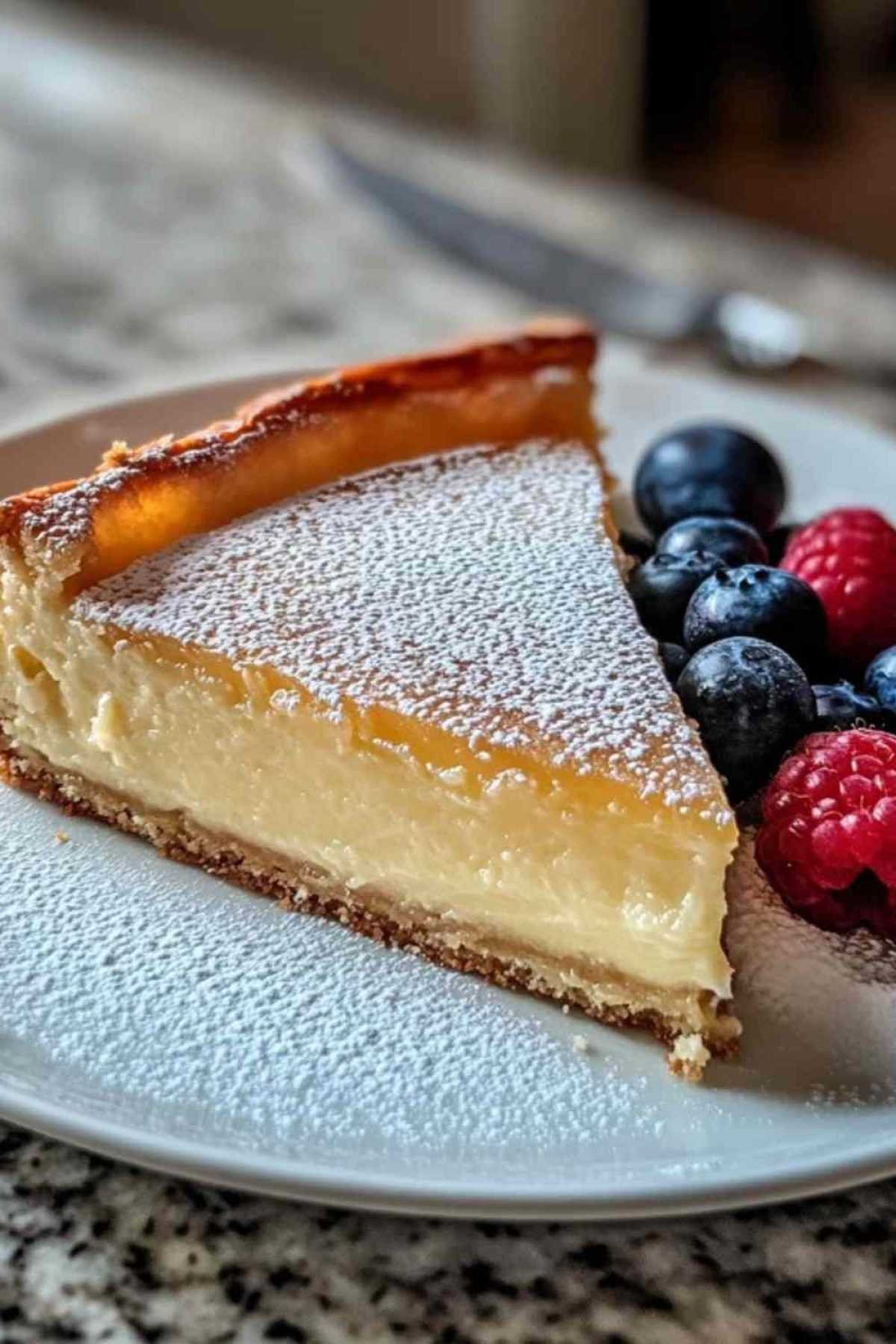  Gâteau au yaourt crémeux démoulé sur une grille de refroidissement