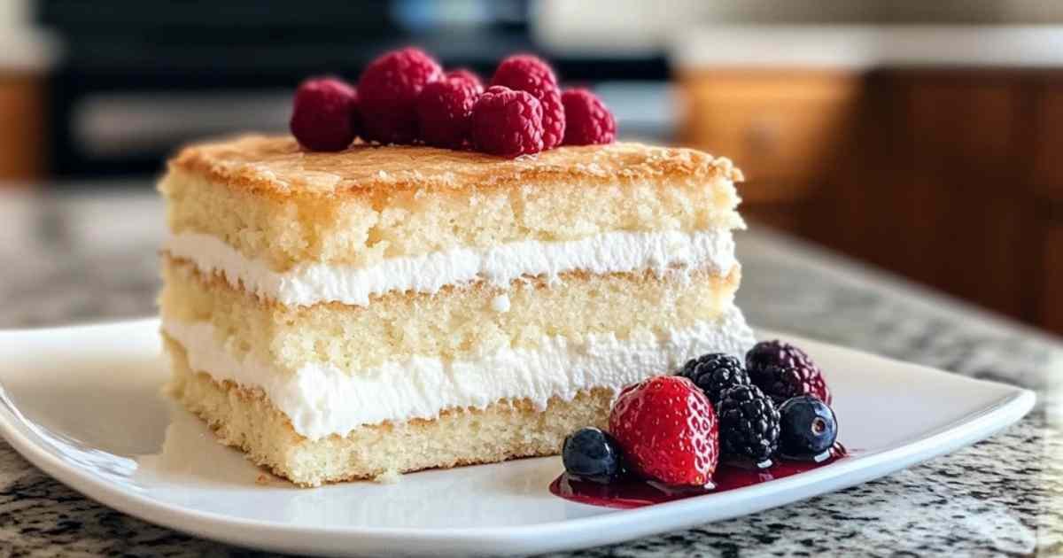 Gâteau nuage à la texture aérienne et légère