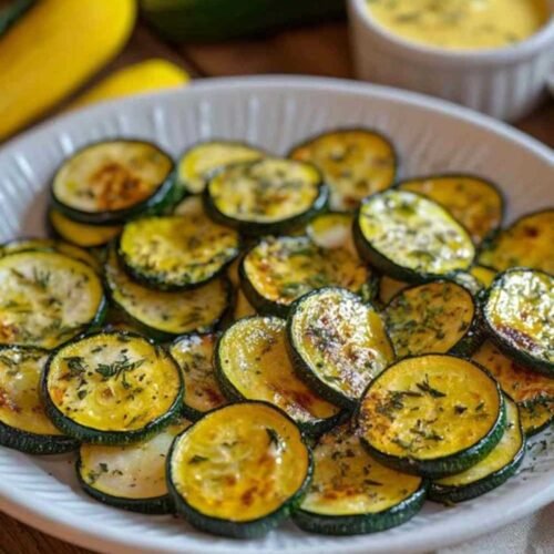 Galettes de courgettes croustillantes servies avec sauce yaourt