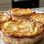 Tartelettes en feuilles de brick aux poireaux et brie dorées et croustillantes