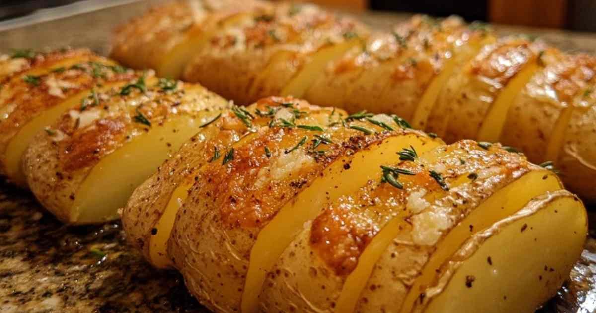 Pommes de terre rôties aux herbes et à l’ail dorées et croustillantes