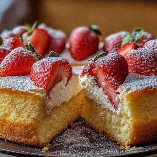 Ingrédients pour le gâteau fondant au mascarpone et fraises