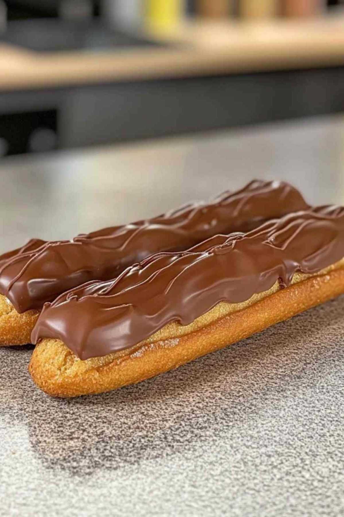 Préparation de la pâte à choux pour éclairs au chocolat