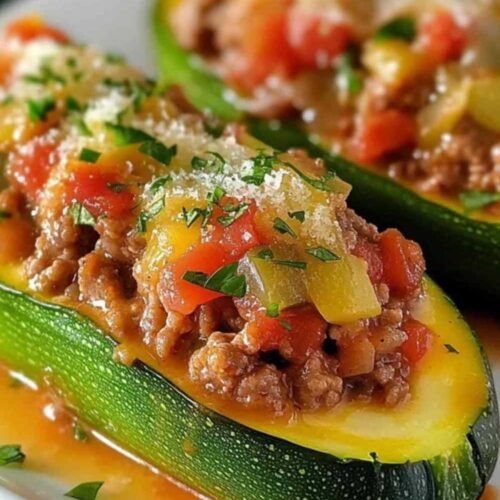 Préparation de la farce pour courgettes légères au bœuf haché
